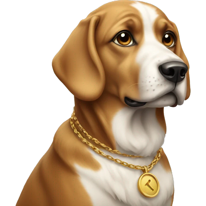 Rich dog emoji
