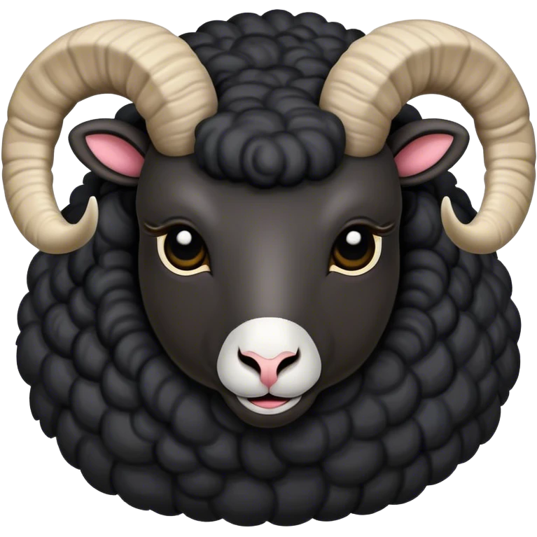 Black ram sheep emoji