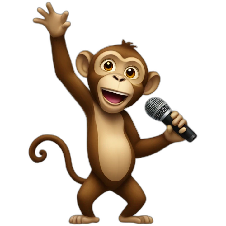 Monkey singing emoji