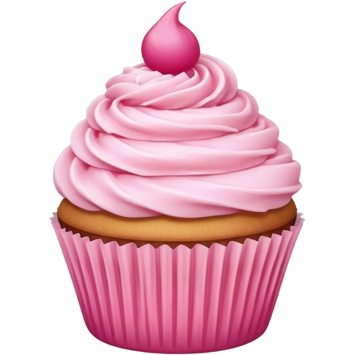 Cupcake with pink icing emoji