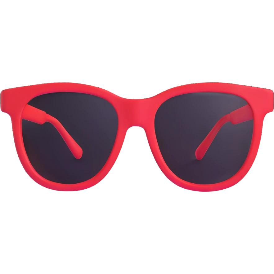 red glasses without a face emoji