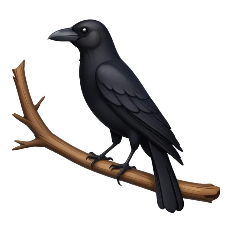 Cuervo negro pájaro emoji