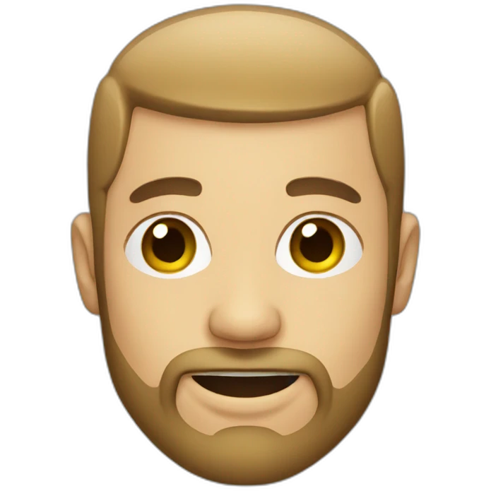 shaved guy with beard emoji