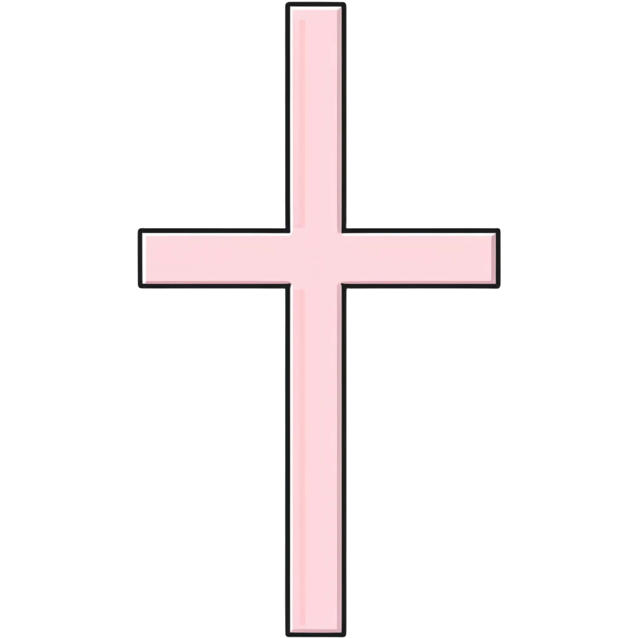 light pink skinny straight cross emoji