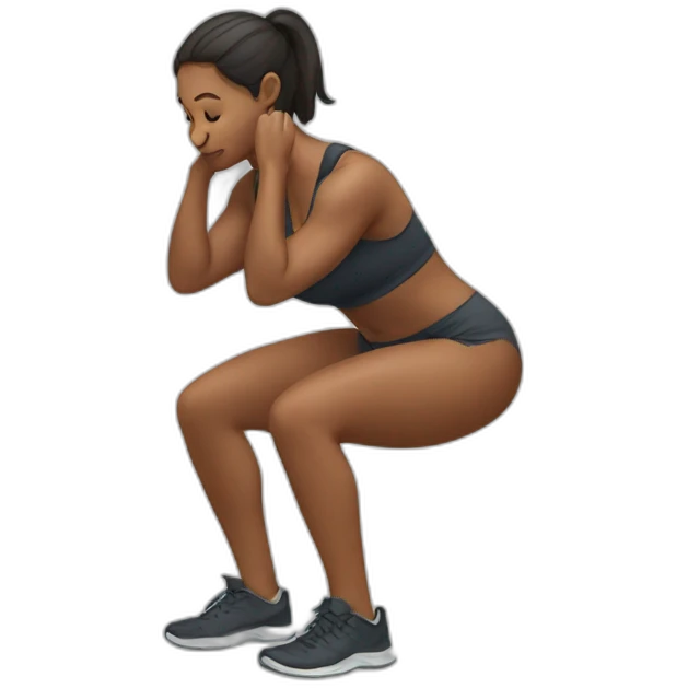 woman doing squat emoji