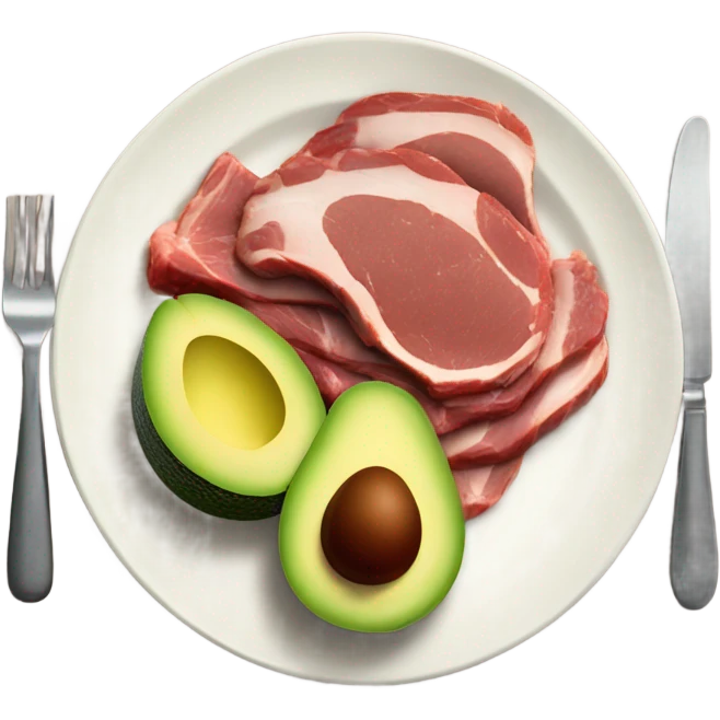 meat and avocado emoji