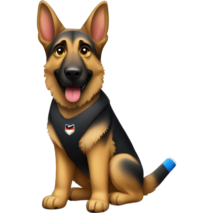 German shepherd hockey player  emoji