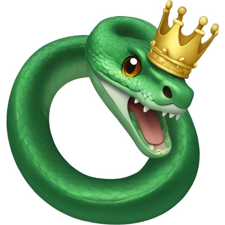 Snake with a crown  emoji