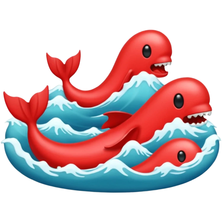 Des vagues de sang avec des cadavres emoji