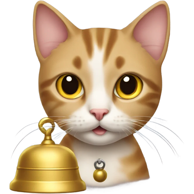 cat with a bell emoji