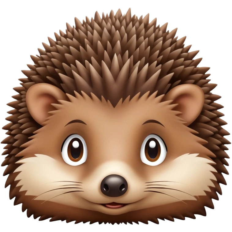 cute friendly hedgehog with sleepy eyes in the evening emoji