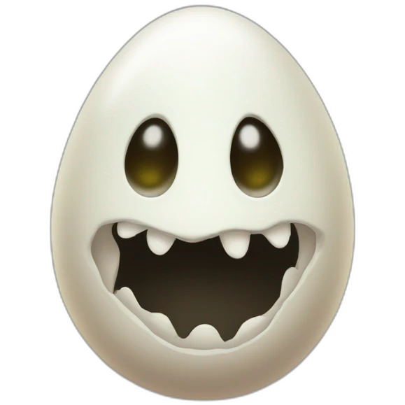 Possessed Egg ghost face  emoji