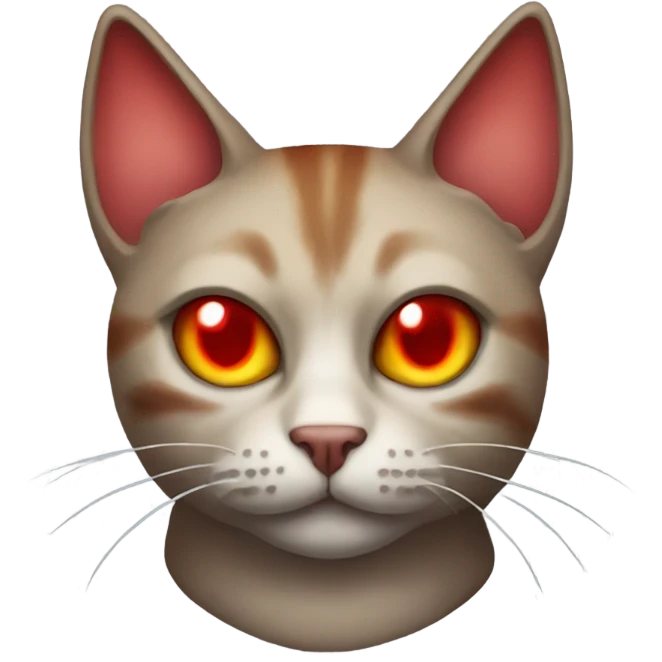 red eyed cat with devil horns emoji emoji