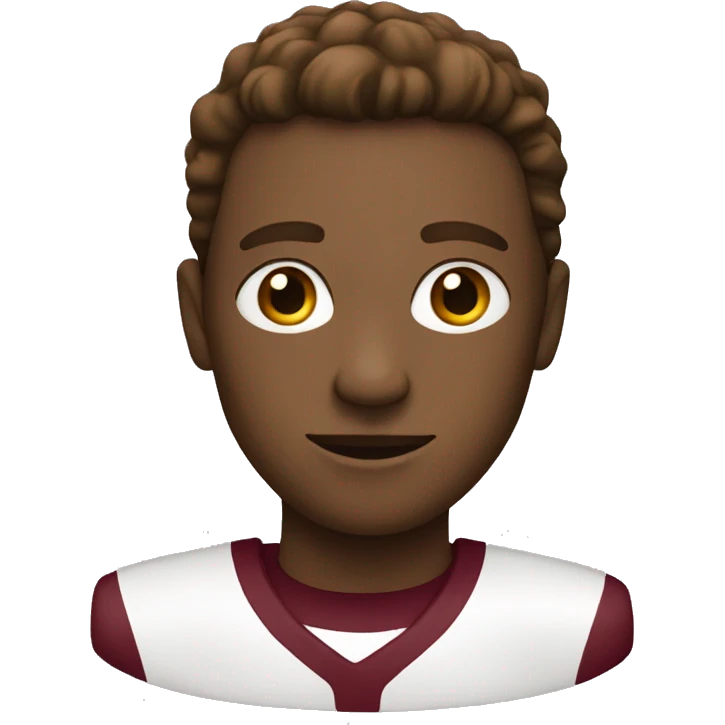 White and maroon emoji