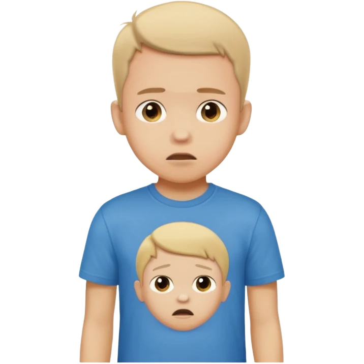 a scared child with a man silhouette behind the back emoji