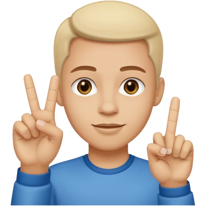 Yvl hand sign only 3 fingers up emoji