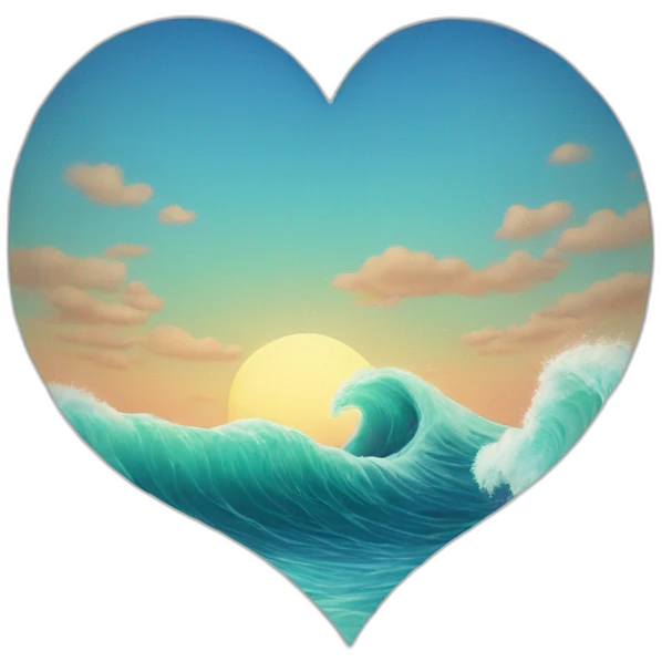 wave heart emoji