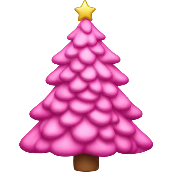 Pink christmas tree emoji