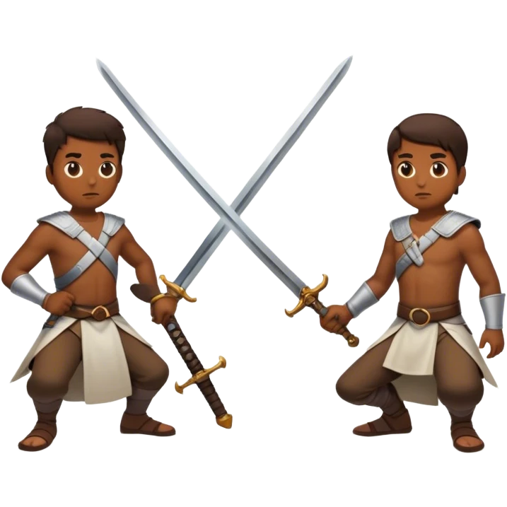 the sword on the floor and a mirror person emoji