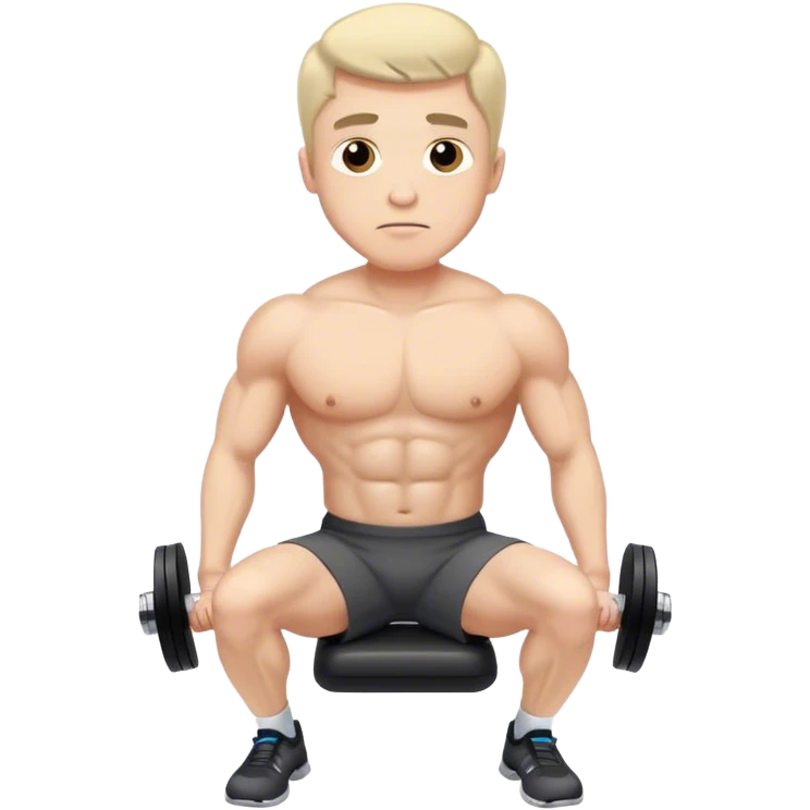 guy decline chest dumbbell fly exercise emoji