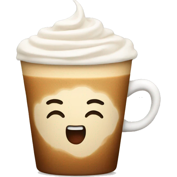 Cute latte emoji
