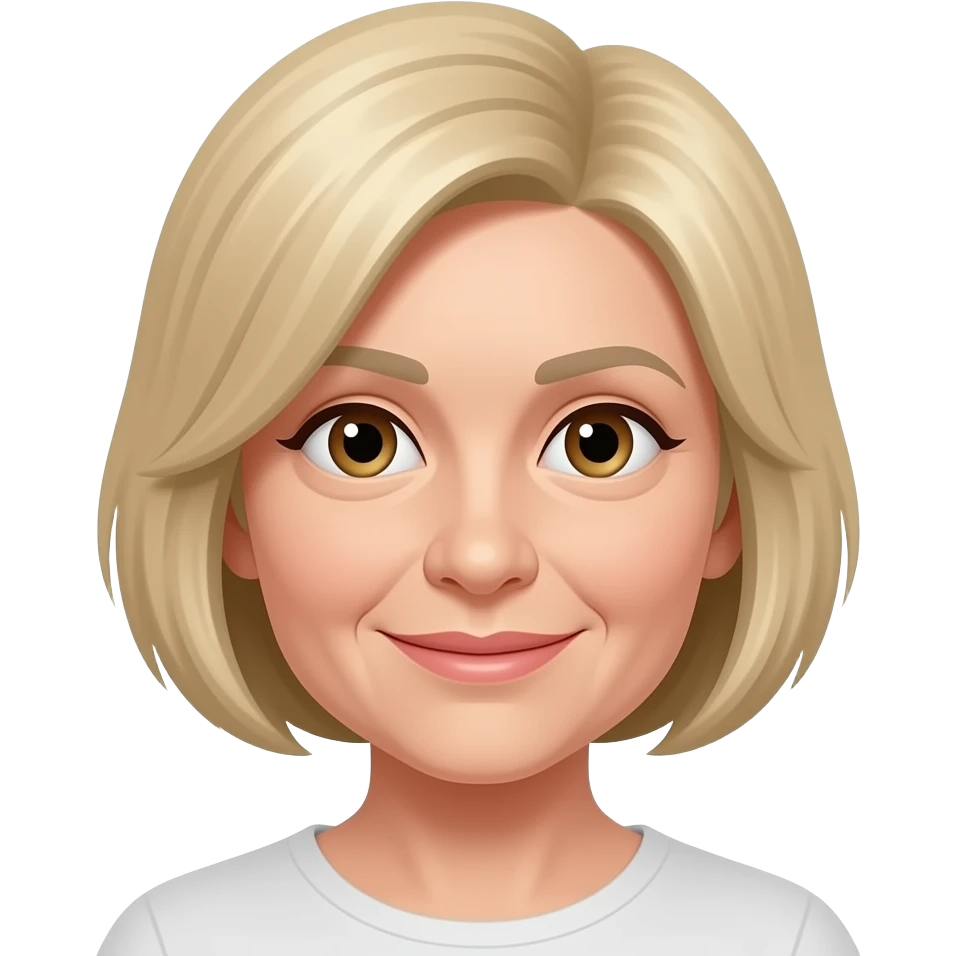 Older woman with short blonde hair emoji