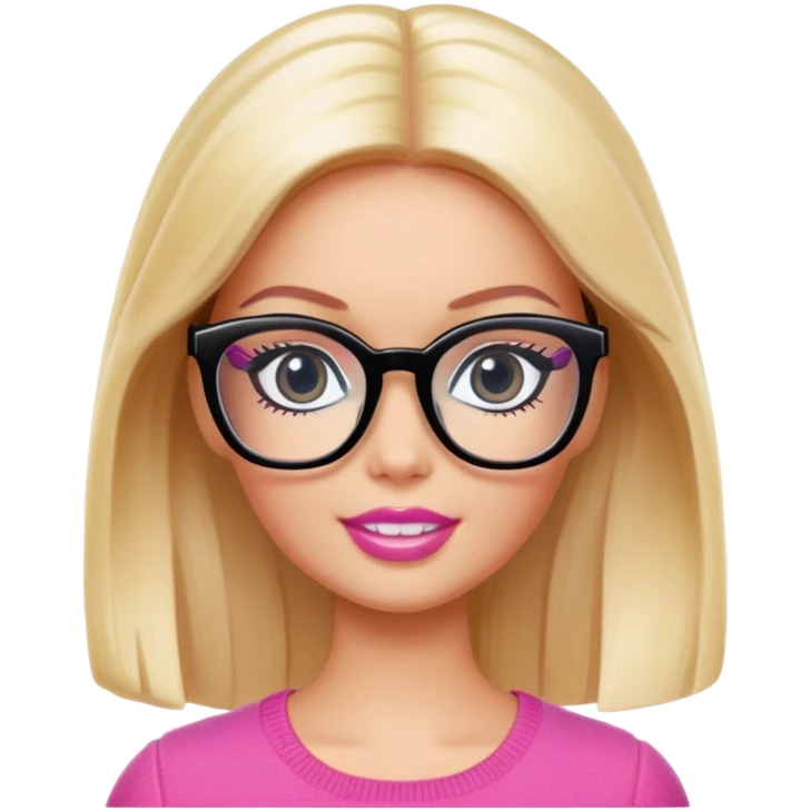 Barbie eye glass emoji