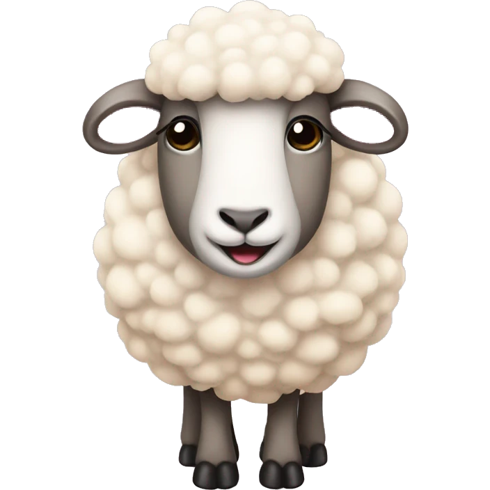 Sheep with pink bow  emoji