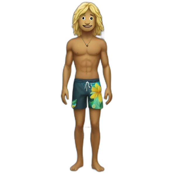 surfer infront of vw bus emoji