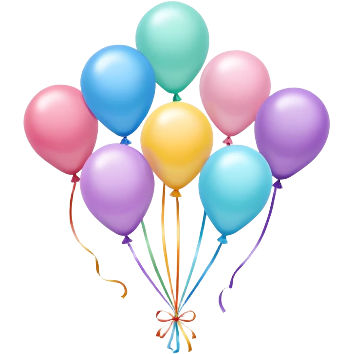 flowert shaped flying balloons emoji