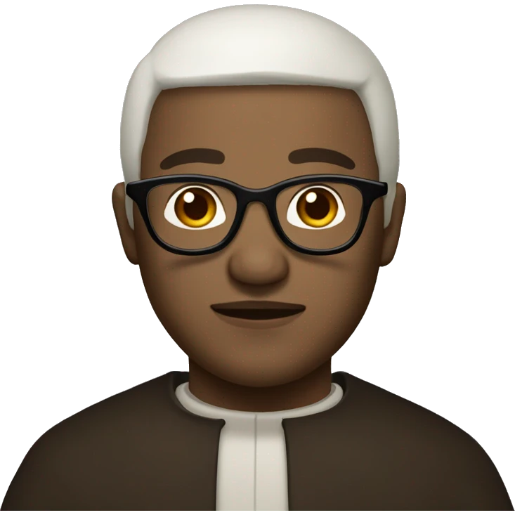 Dominican Catholic Friar with dark hair pale skin and glasses emoji