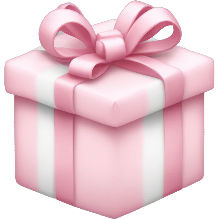 Light pink and white present emoji