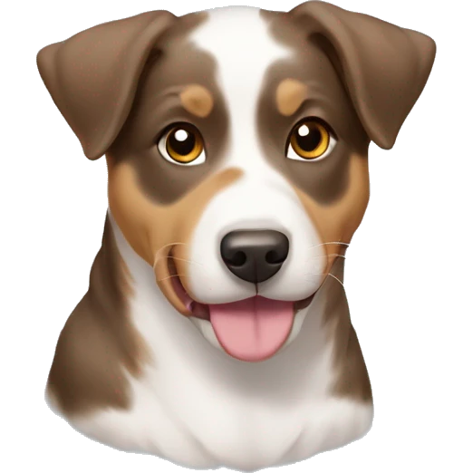 Australian Shepherd, pitbull terrier mix puppy emoji