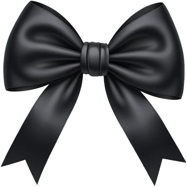 Black bow emoji