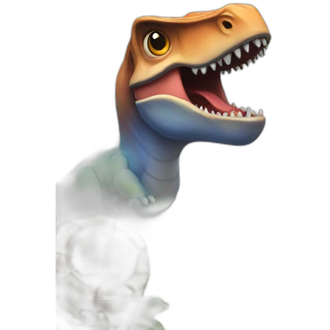 dino with game consoe emoji