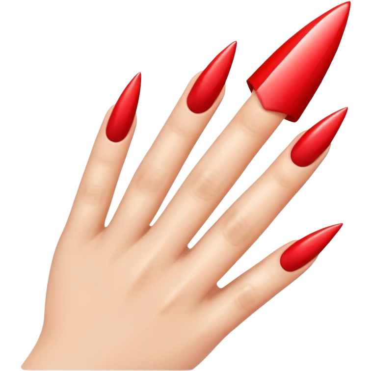 Long sharp manicure emoji