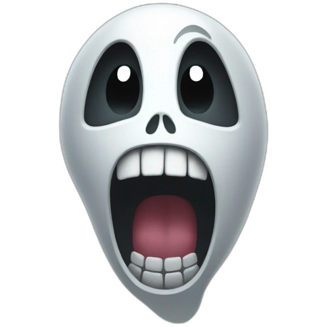 screaming ghost emoji