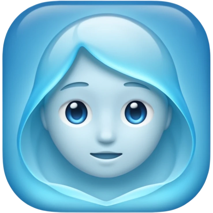 light blue glow emoji