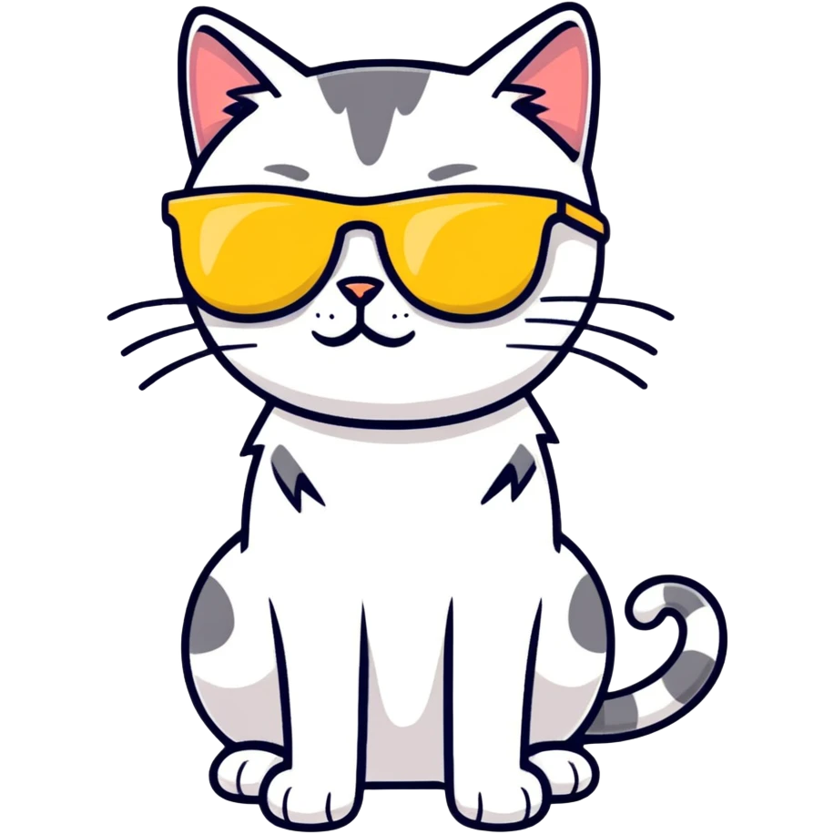 Cat with sunglasses emoji