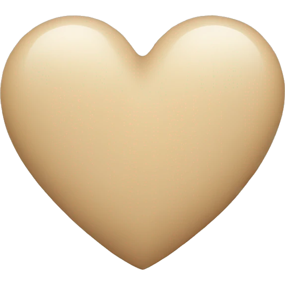Beige heart emoji