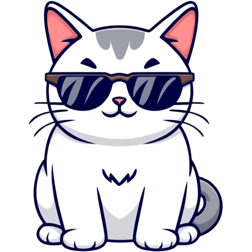 Cat with sunglasses emoji