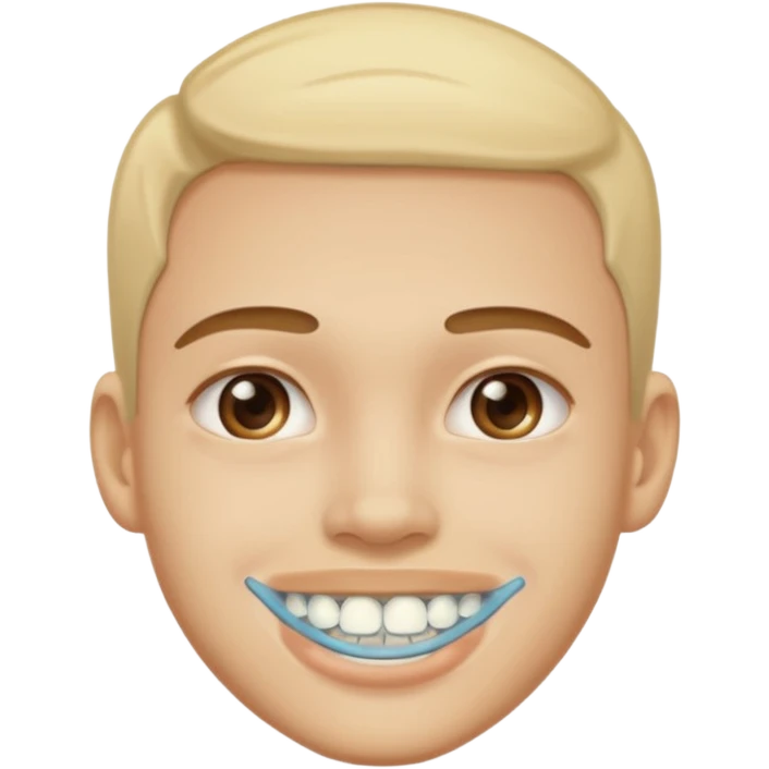 face with transparent braces emoji