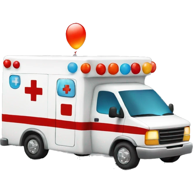 Party ambulance  emoji