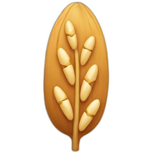 An oat grain emoji