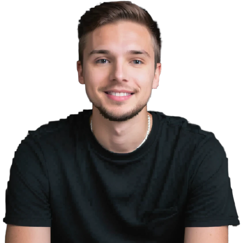 Content creator streaming and talking to camera emoji
