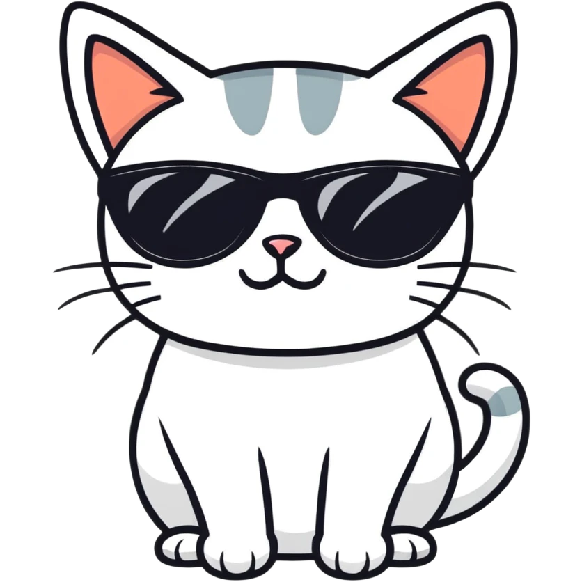 Cat with sunglasses emoji