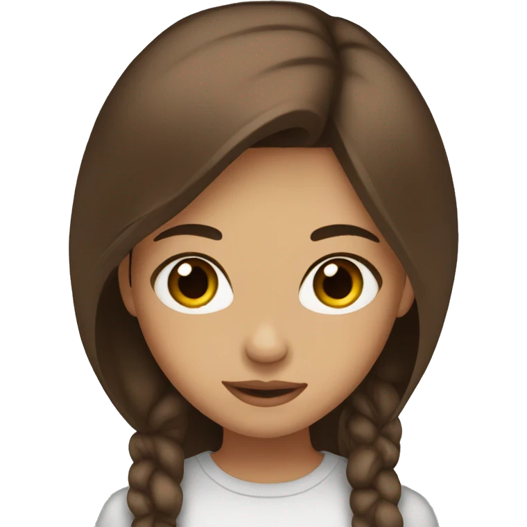 girl with brown eyes brown hair pretty  emoji