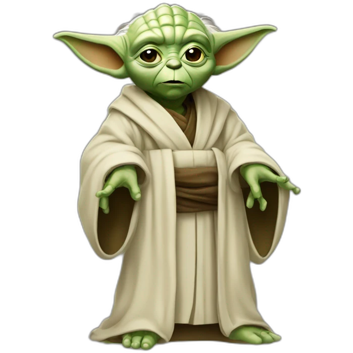 Yoda qui tien un god emoji