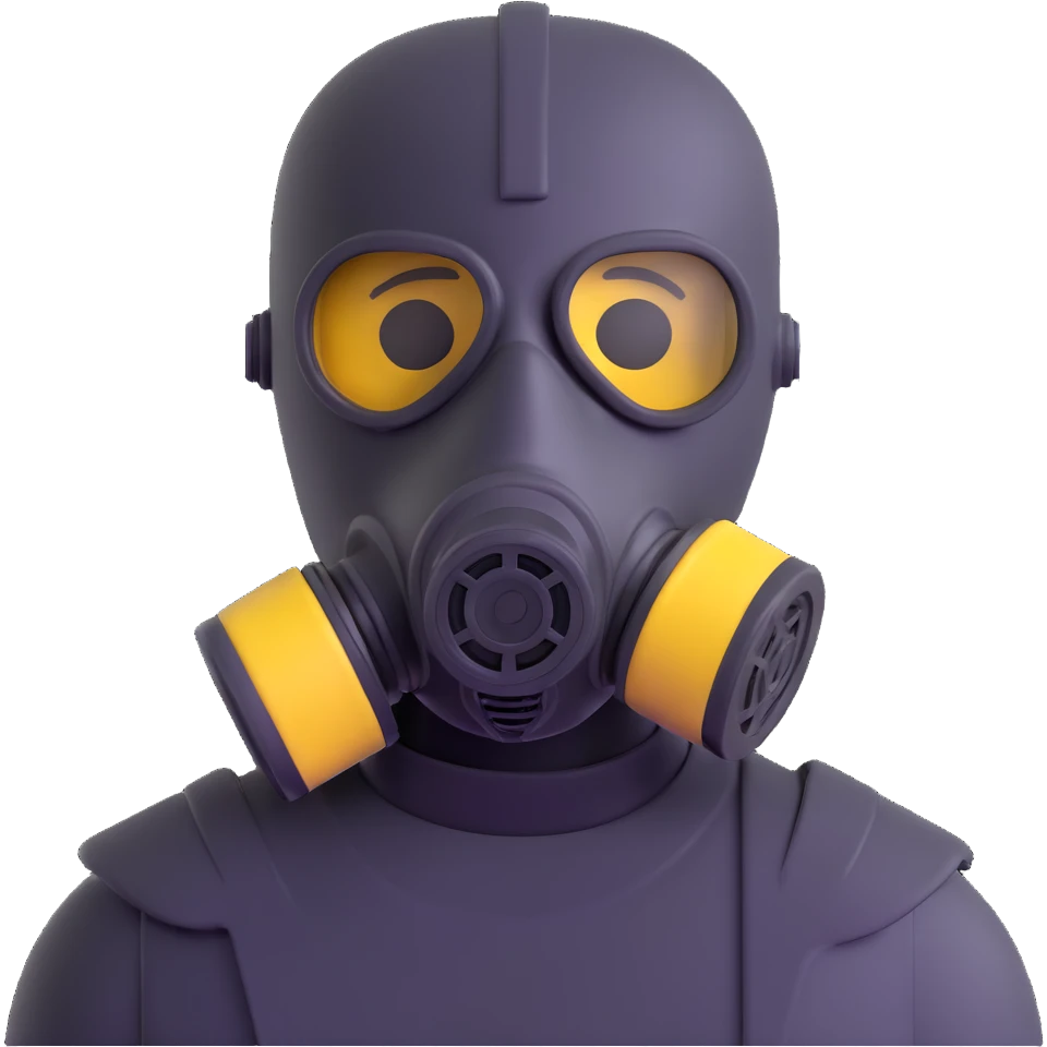 person wearing a gas mask emoji
