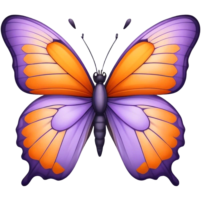 Lavender and orange butterfly  emoji